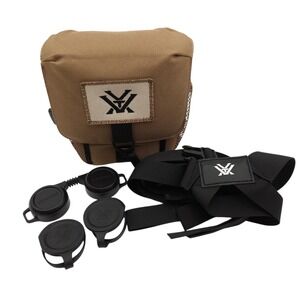 Vortex Tan Binocular Harness GlassPak Bino Case with Lens Covers Chest Pack